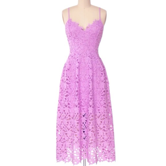ASTR The Label Lace Purple Spaghetti Strap Sundress Lavender Sun Dress Size S - Picture 1 of 14